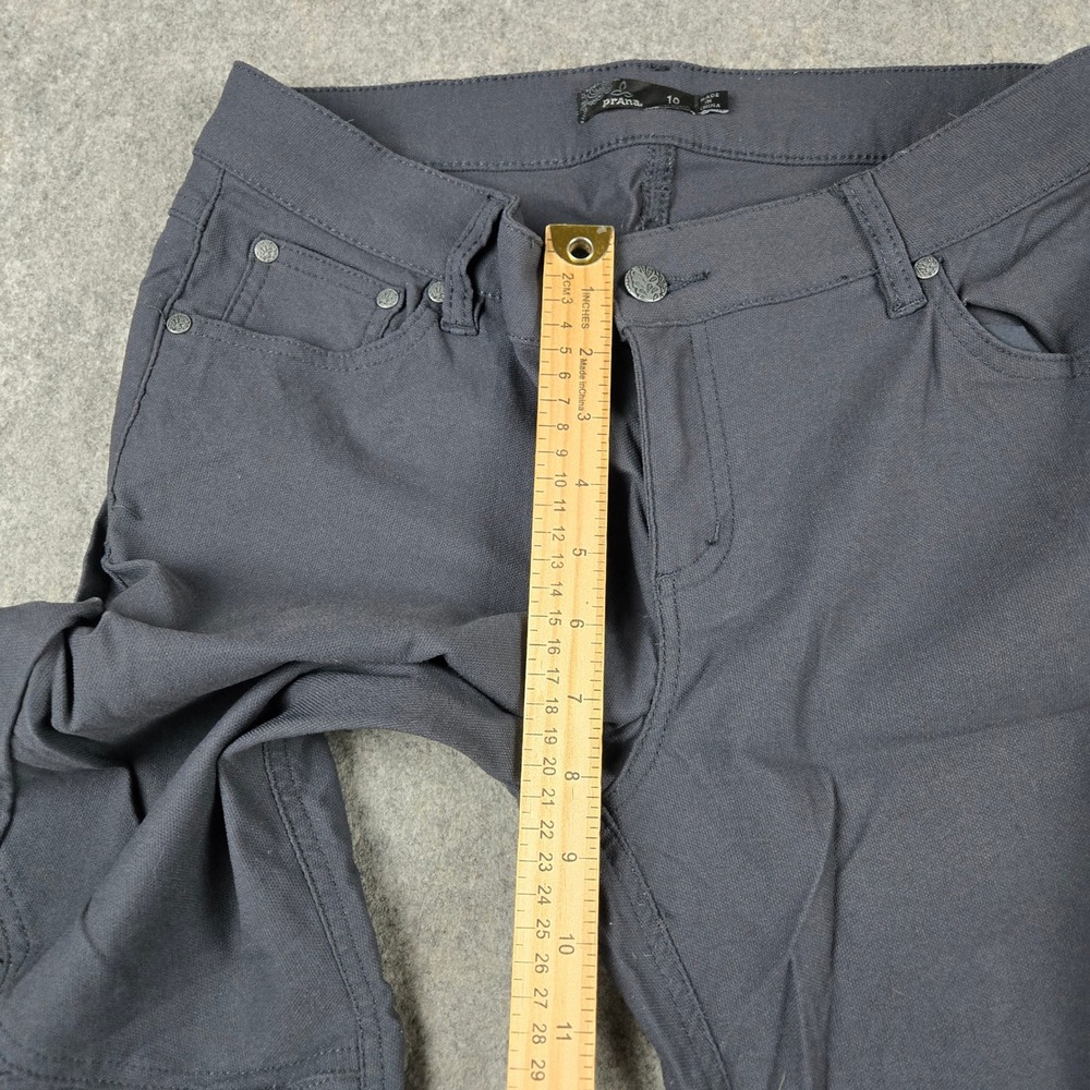 Prana Kara Moto Pants Womens 10 Tall Gray Skinny Hiking Utility Biker Gorpcore - Picture 8 of 10